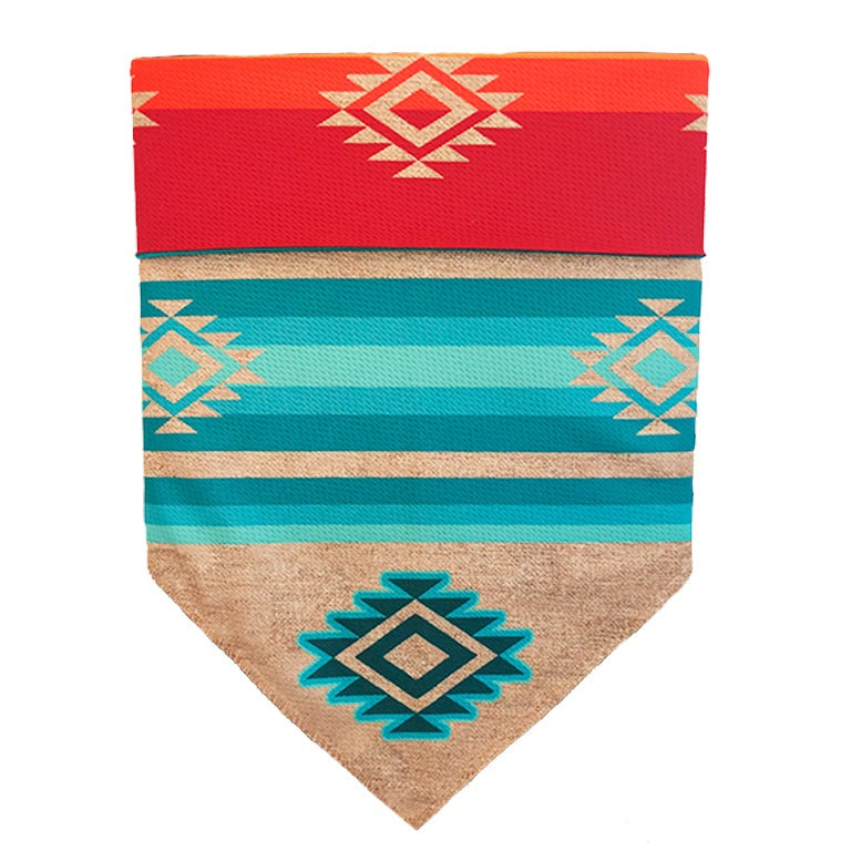 Walk-e-Woo Sport Bandana - Turquoise Sky/Sky Fire