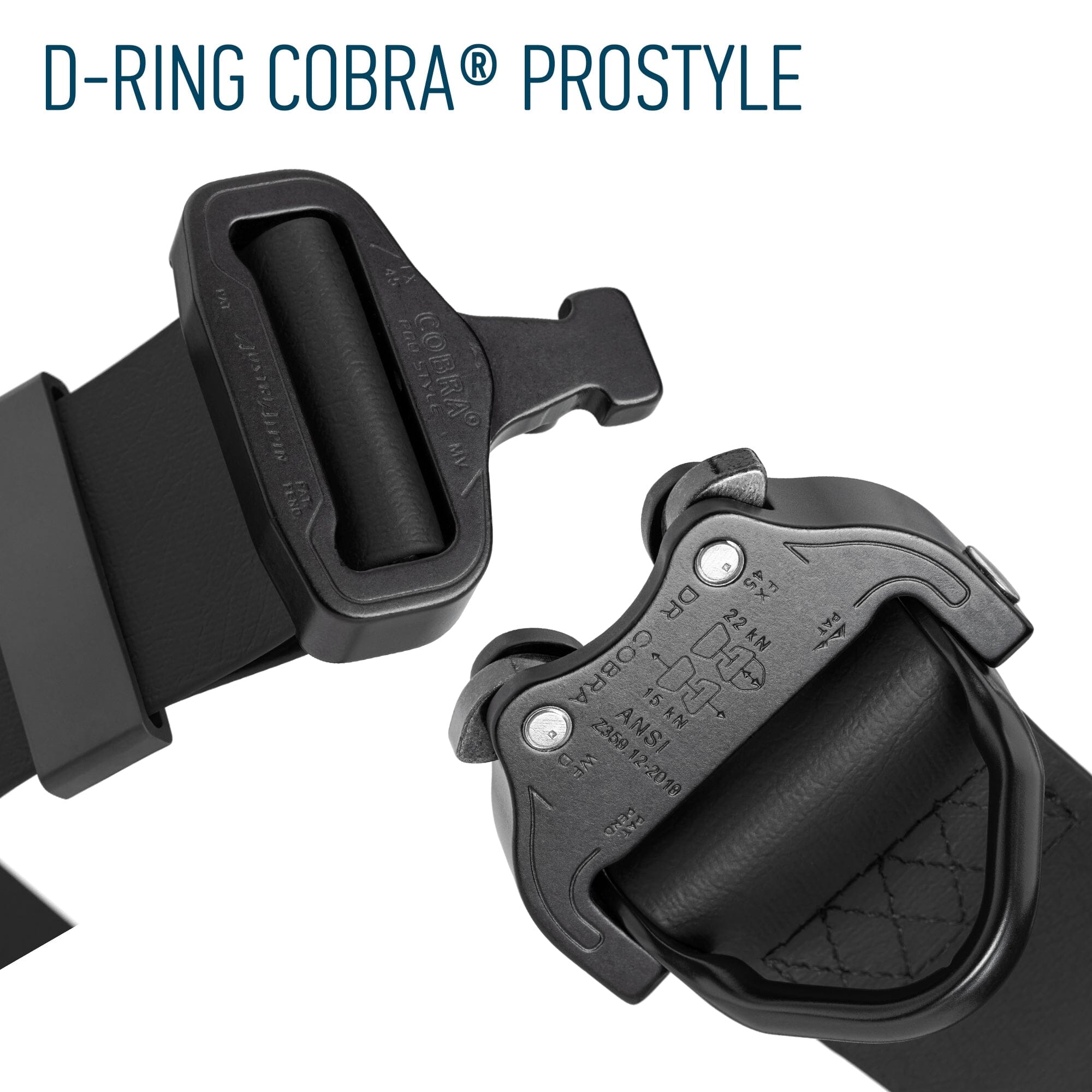 Viper BioThane Tactical Dog Collar with Cobra Buckle, 1.75