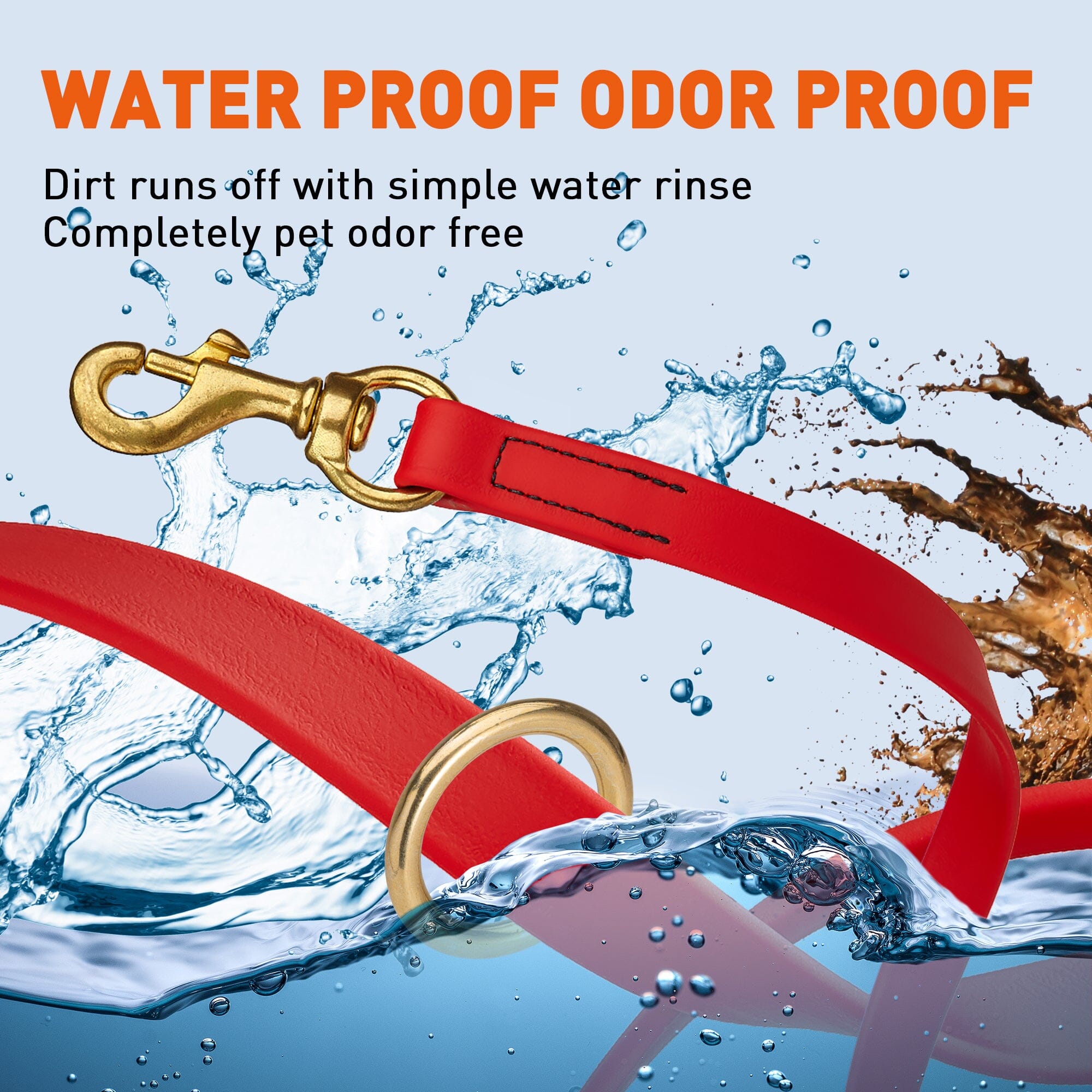 Viper Biothane Traffic Lead - Brass Hardware