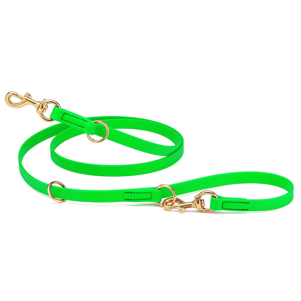 Viper Biothane Adjustable Multi-Purpose Dog Leash with Brass Hardware, 7FT