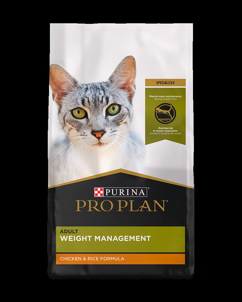 Pro Plan Adult Weight Management Chicken & Rice Formula Dry Cat Food (3.5lb)