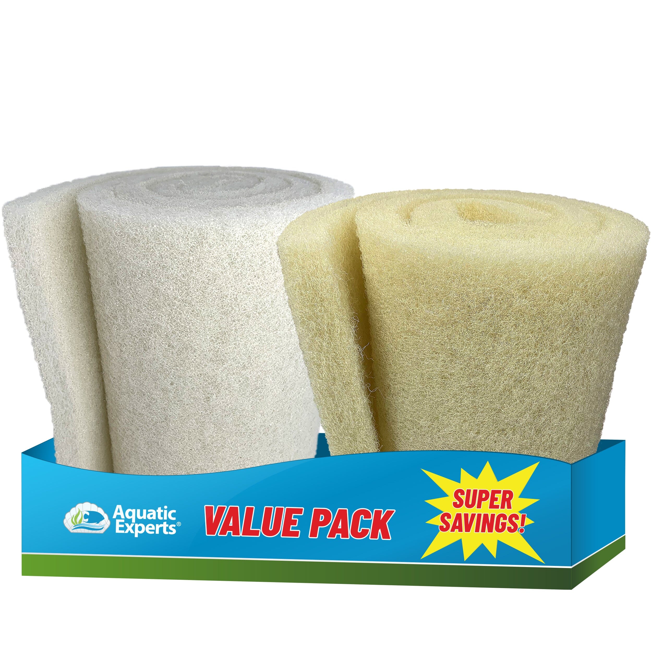 Classic Koi Pond Filter Pad FINE - White Bulk Roll Filter Media, Ultra-Durable for Fish Ponds - Made in USA