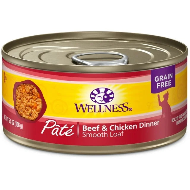 Wellness Complete Health Adult Beef and Chicken Pate Wet Cat Food (5.5oz)