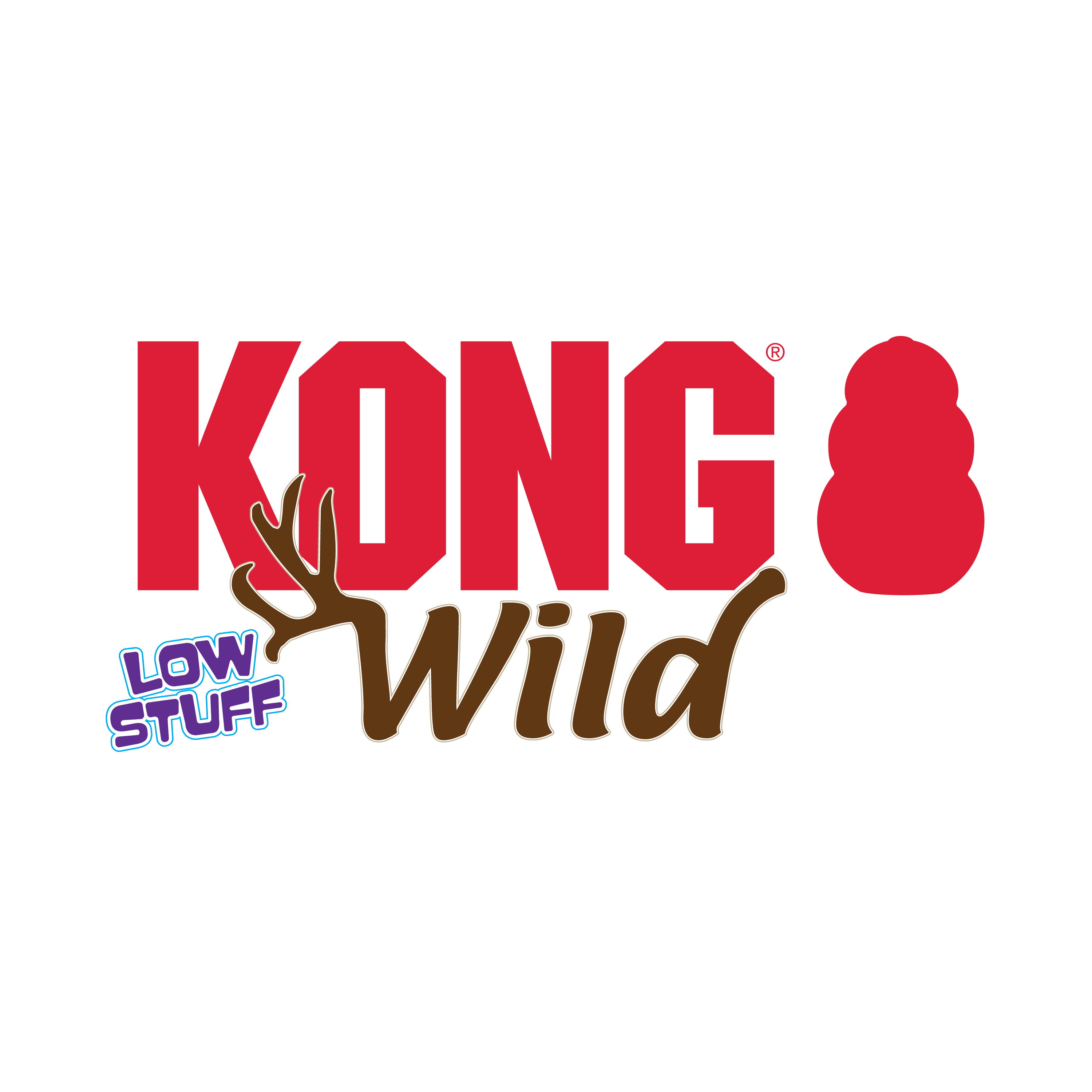 Kong Wild Low Stuff Fox Medium