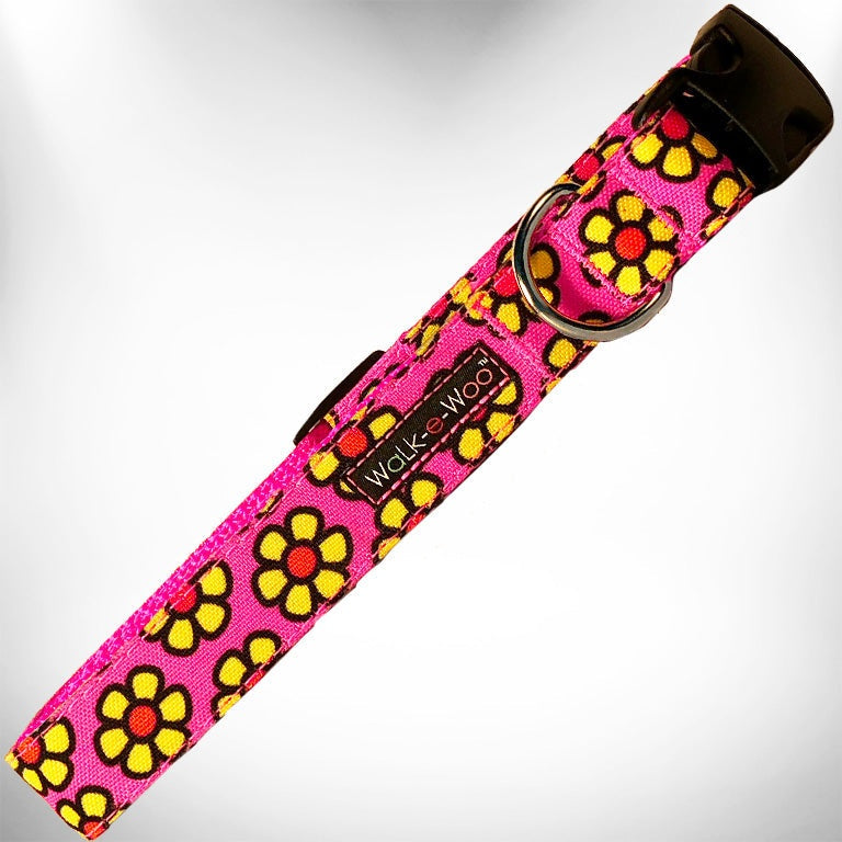 Walk-e-Woo Flower Dog Collars, Leads, and Bows - 6 Styles