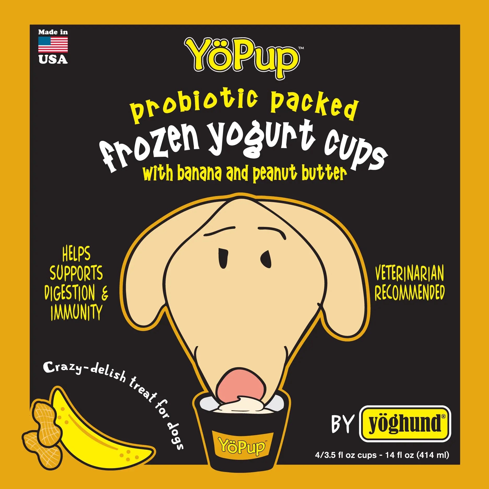 Yoghund Frozen Yogurt Banana & PB 4pk