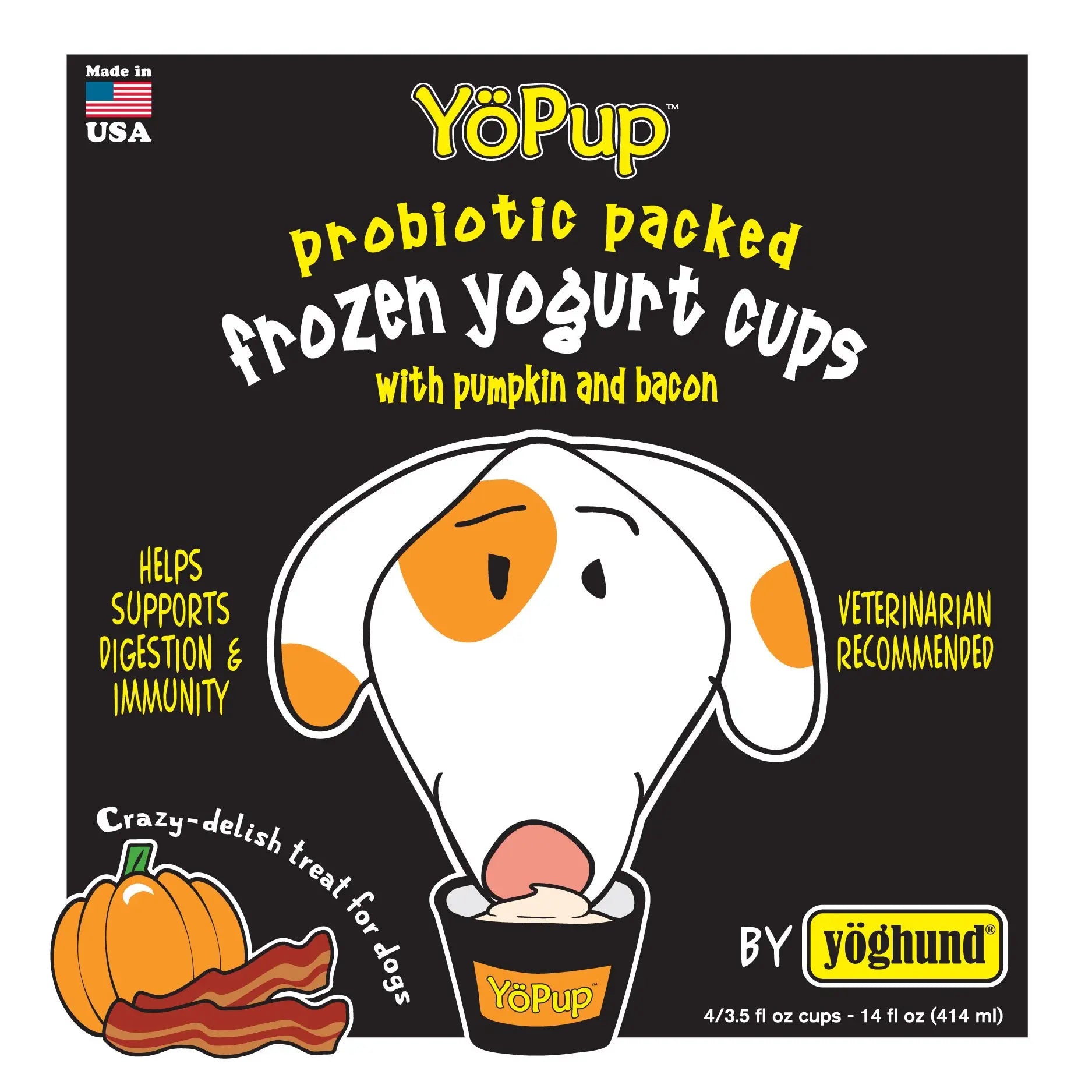 Yoghund FRZ Yogurt Pumpkin & Bacon 4pk