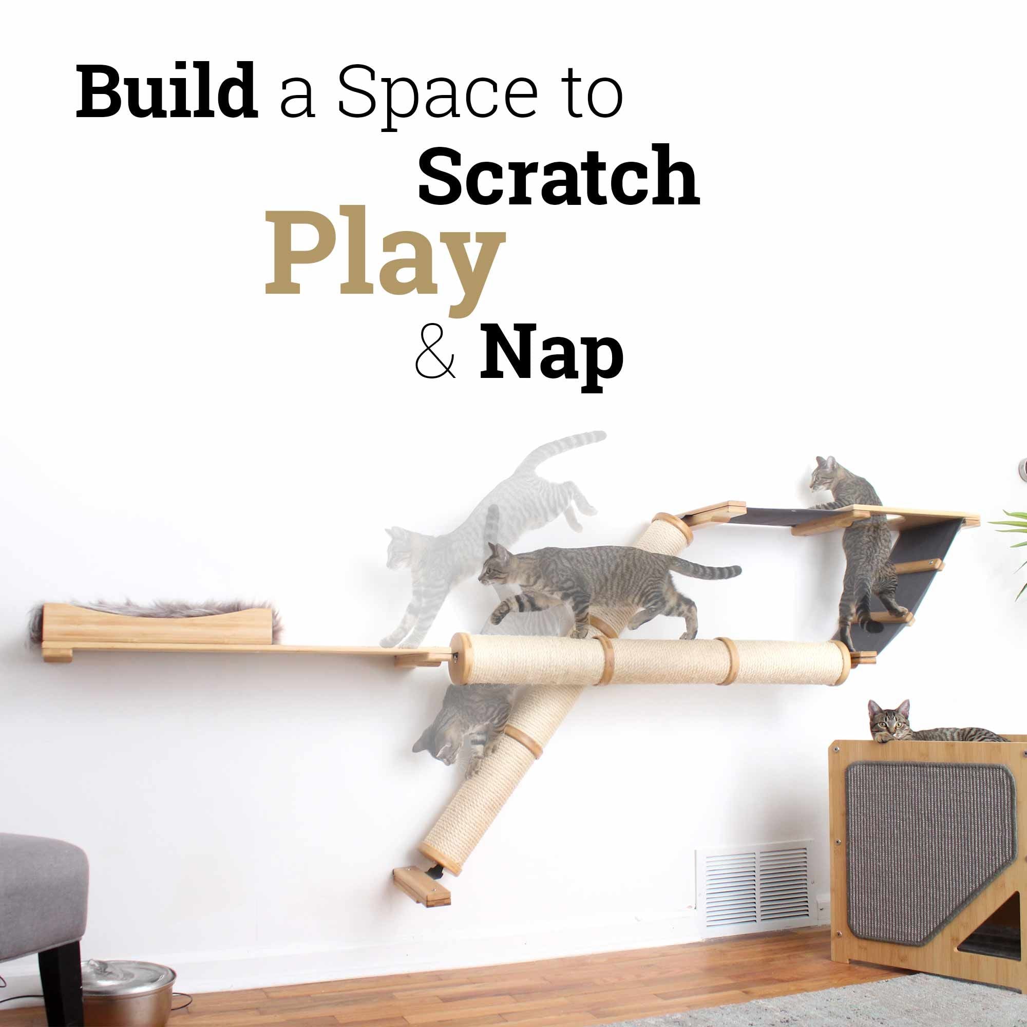 The Plateau - Horizontal Cat Scratcher Bed Set