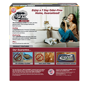 Arm & Hammer Clump & Seal de 14 lb, arena aglomerante completa para sellar olores