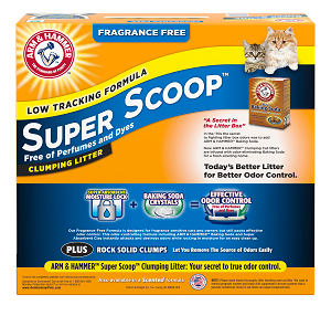 14 磅 Arm & Hammer Super Scoop 结块猫砂，无香味