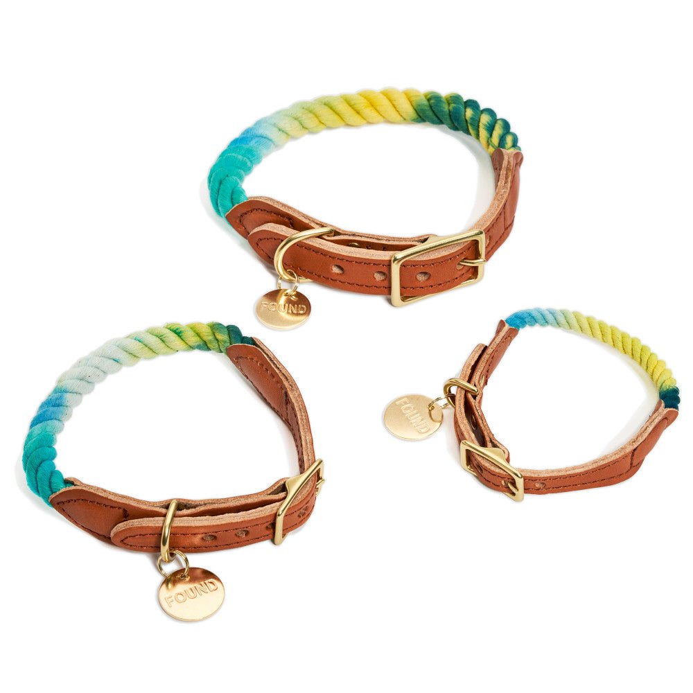 Azure Cotton Rope Cat & Dog Collar