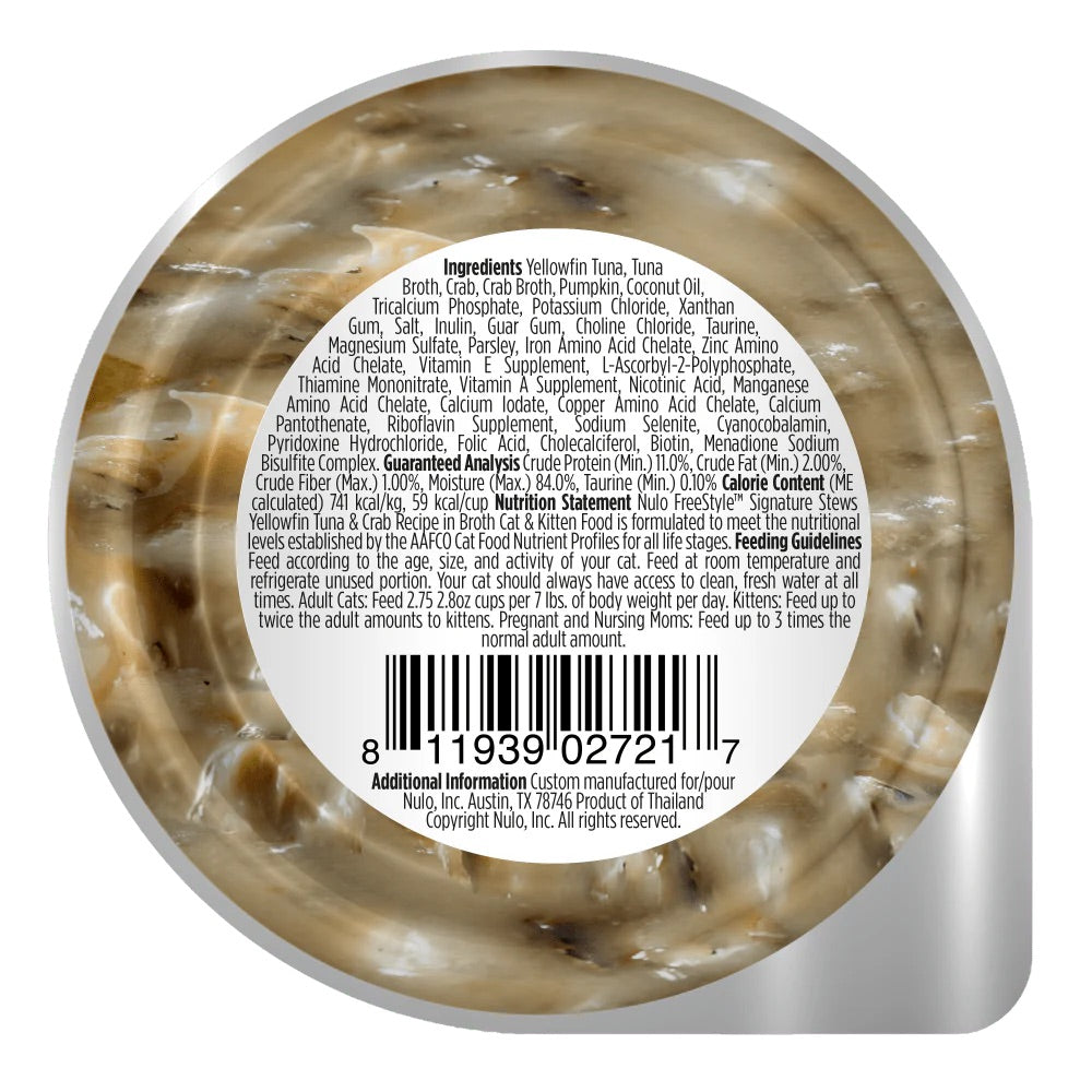 Nulo Freestyle Stew Tuna & Crab Grain Free Cat Food (2.8oz)