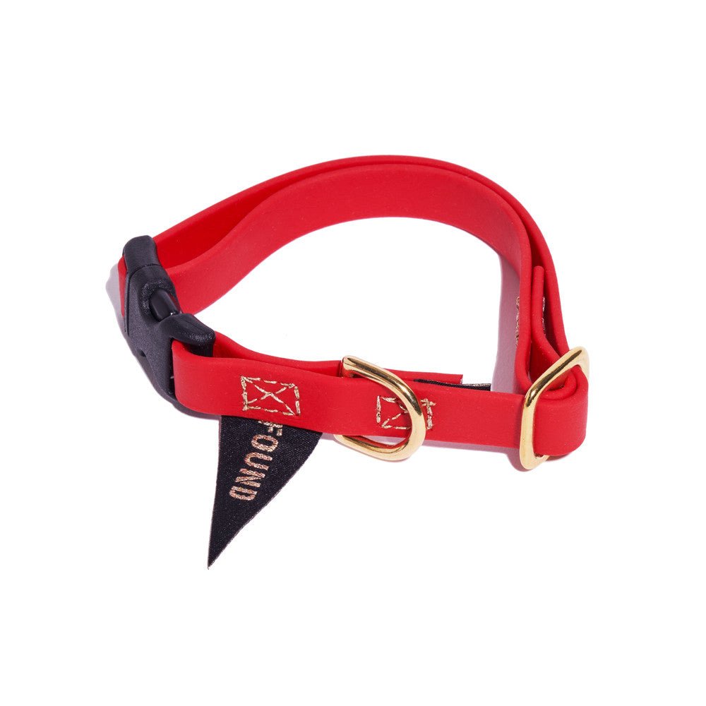 Biothane® Leather Alternative Dog & Cat Collar – Waterproof & Durable | Red