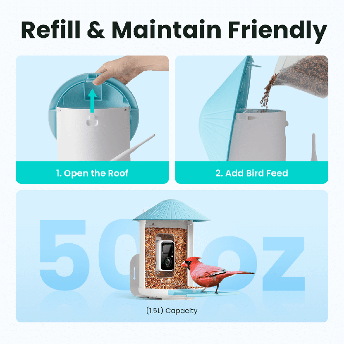 Birdfy Feeder - AI-Powered Smart Bird Feeder with Camera