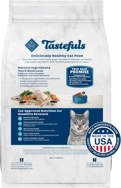 Alimento seco para gatos con pollo y arroz integral para adultos Tastefuls Blue Buffalo de 7 lb