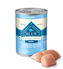 Pollo casero Blue Buffalo Puppy de 12,5 oz con verduras de la huerta, latas húmedas para perros