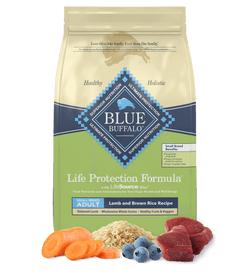 Alimento seco para perros Blue Buffalo de raza pequeña para adultos, 15 lb, cordero y arroz integral