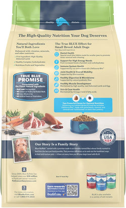 Alimento seco para perros Blue Buffalo de raza pequeña para adultos, 15 lb, cordero y arroz integral