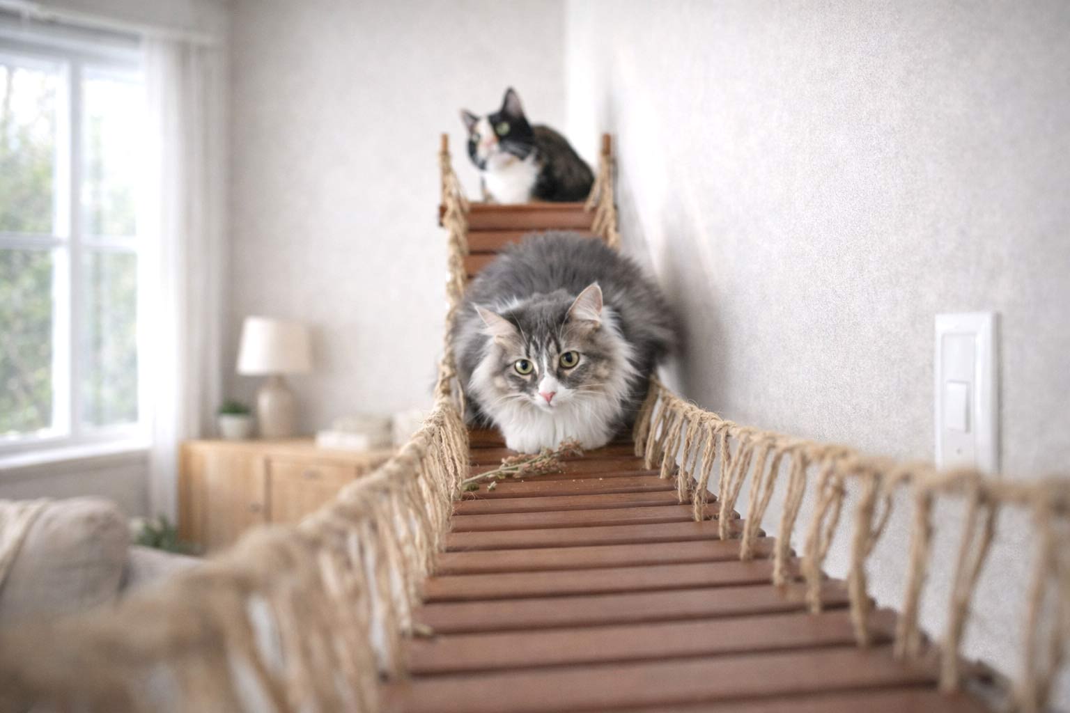 Cat Wall Bridge and Shelf Set
