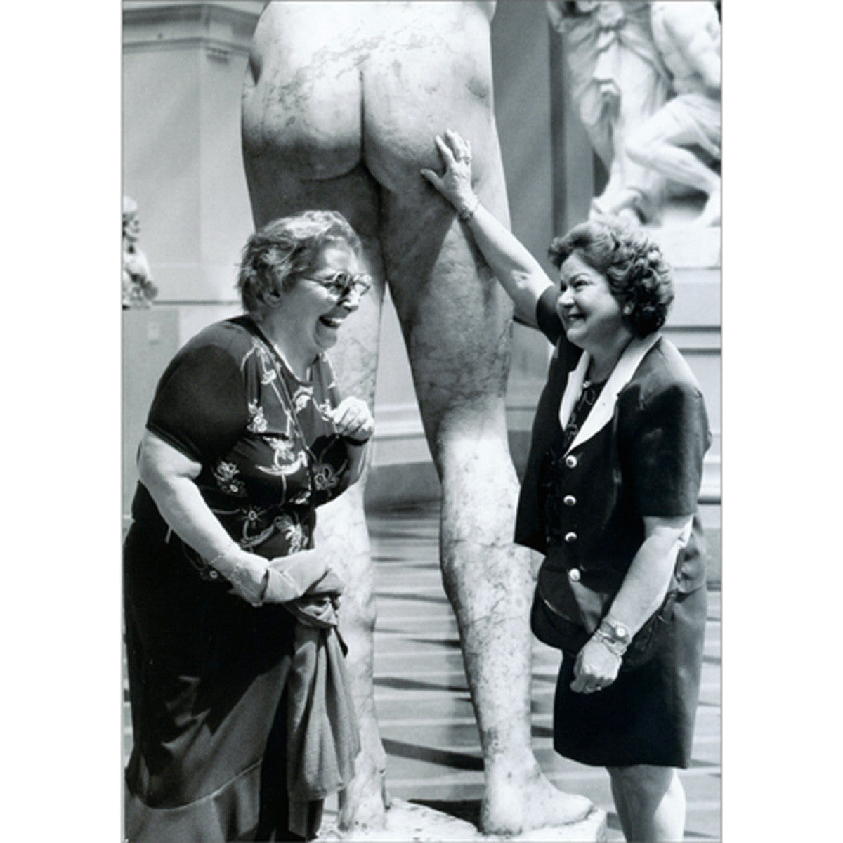 Avanti Women Touching Statue Greeting Card