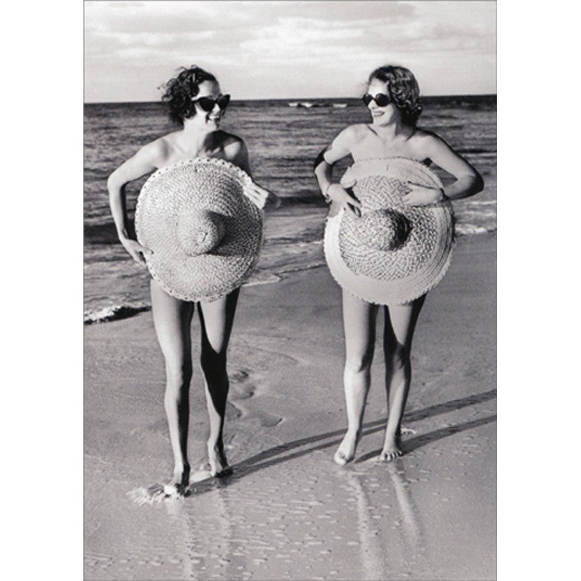 Avanti Two (2) Ladies With Big Beach Greeting Card