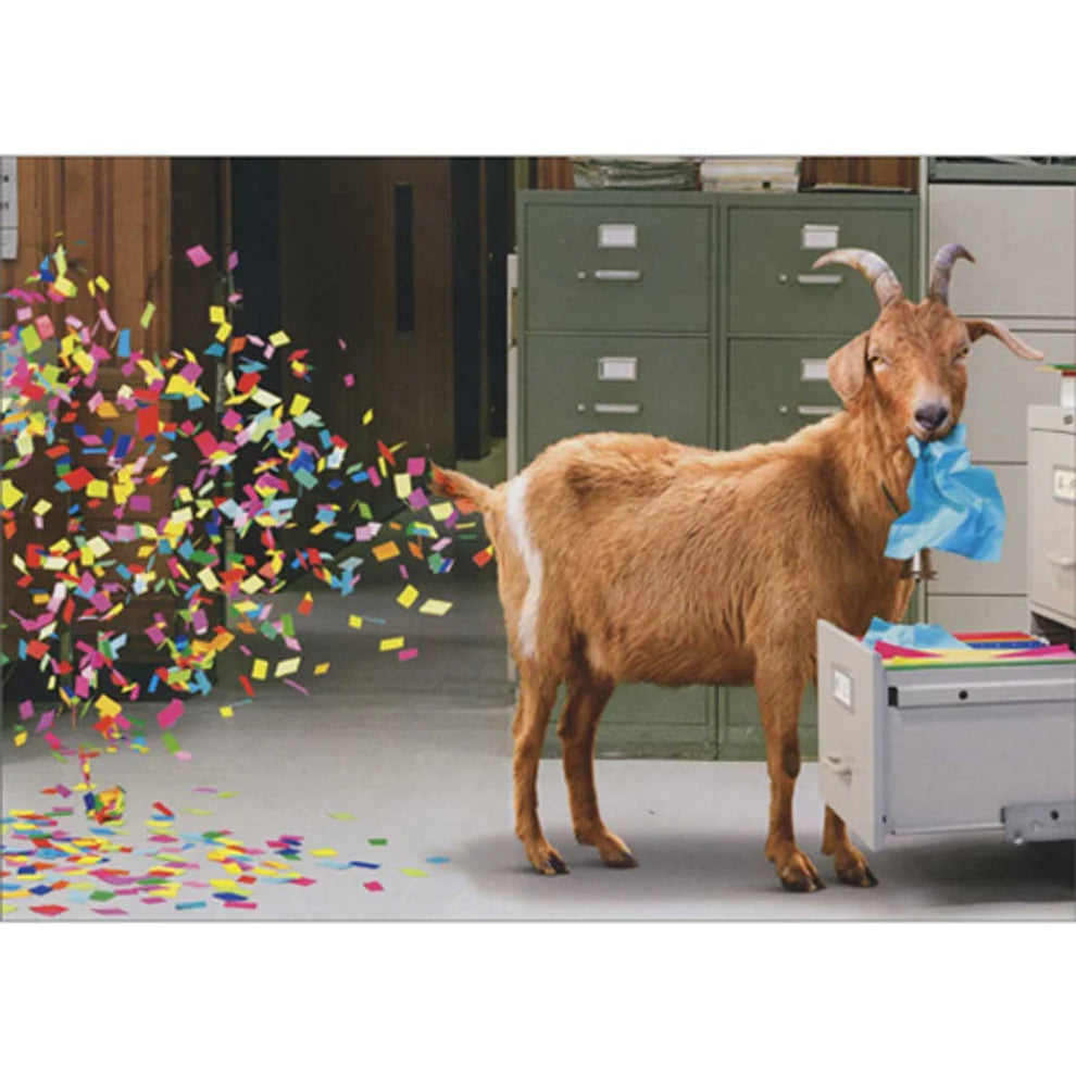 Avanti Goat Shredder Greeting Card