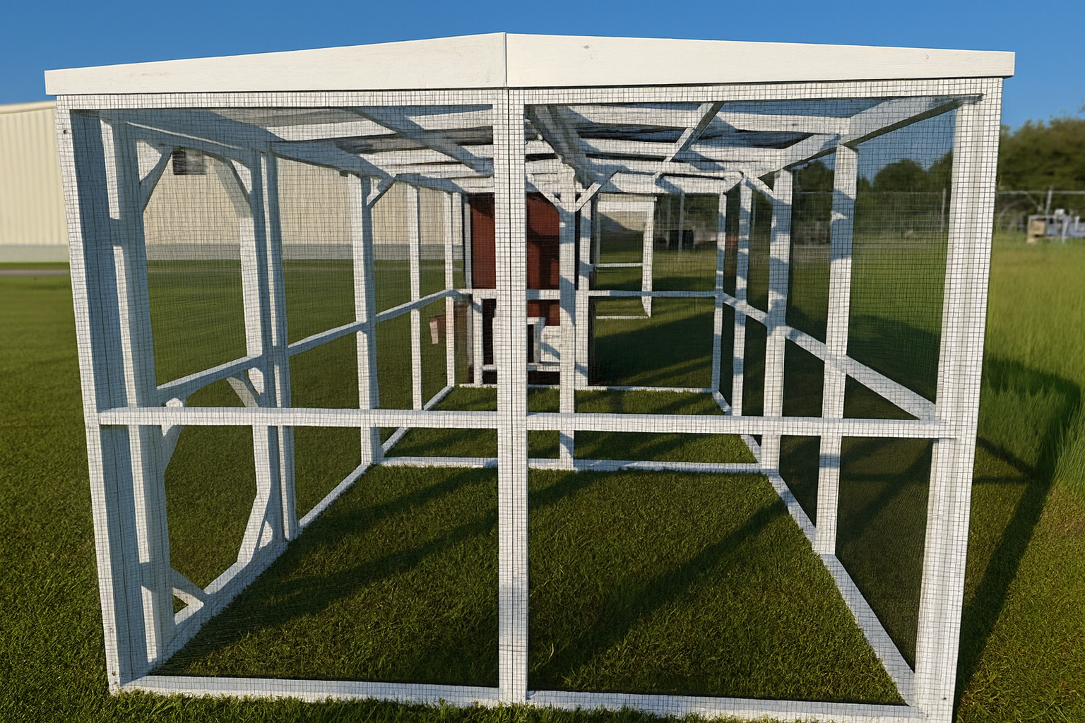 Wooden 8 Ft. Chicken Run (8’W X 8’L X 6’3”H)