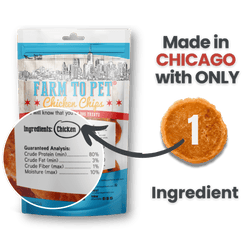 Farm To Pet Chicago Chicken Chips for Dogs (4oz)