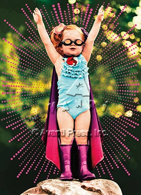 Avanti Little Girl Superhero Greeting Card