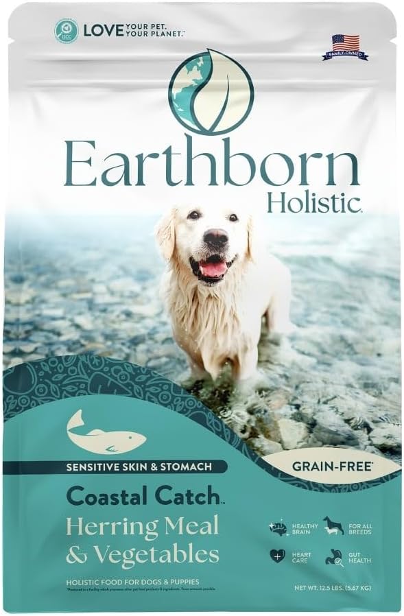 12.5 lb Earthborn Grain Free All Life Stages Coastal Catch Alimento seco para perros