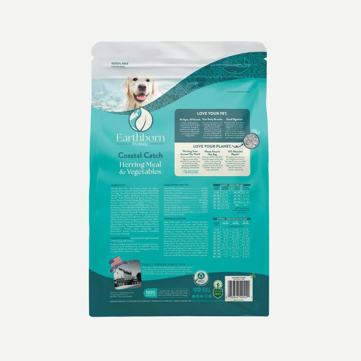 12.5 lb Earthborn Grain Free All Life Stages Coastal Catch Alimento seco para perros