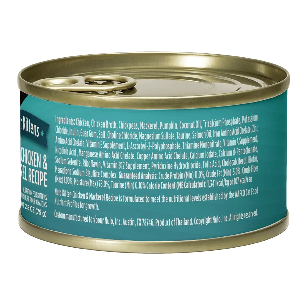Nulo Pate Chicken & Mackerel Kitten Food (2.8oz)