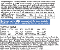 12.5 盎司 Evanger's Orgaincs 全生命阶段鸡肉和火鸡晚餐湿狗罐头