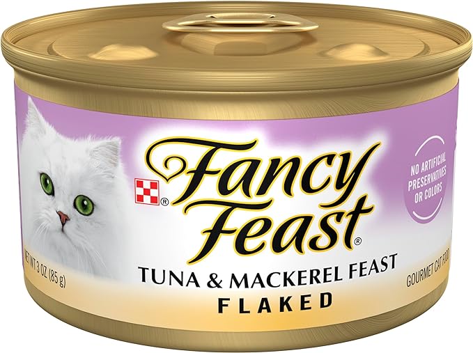 Fancy Feast Flaked Tuna & Mackerel Wet Cat Food (3oz)