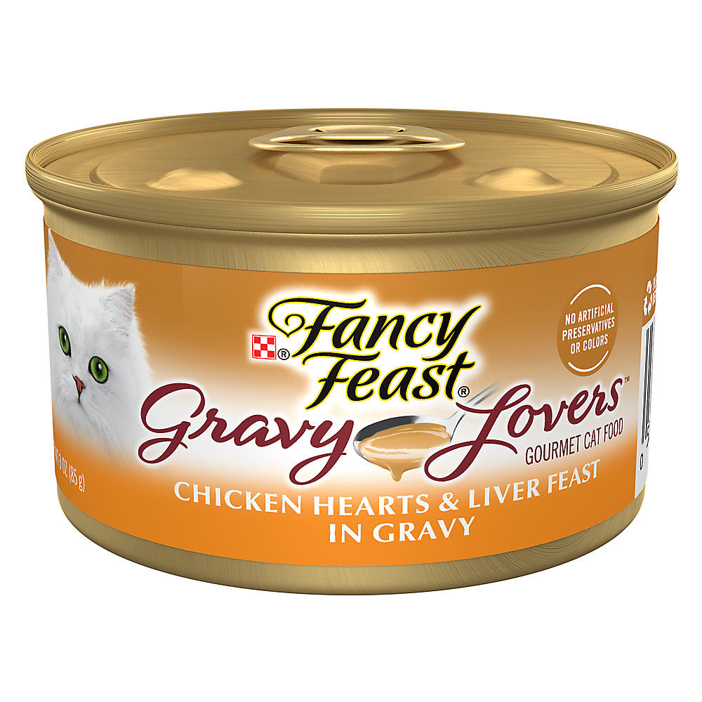 Fancy Feast Gravy Lovers Corazón de pollo e hígado en salsa, comida húmeda para gatos de 3 oz