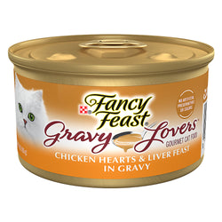 Fancy Feast Gravy Lovers Corazón de pollo e hígado en salsa, comida húmeda para gatos de 3 oz