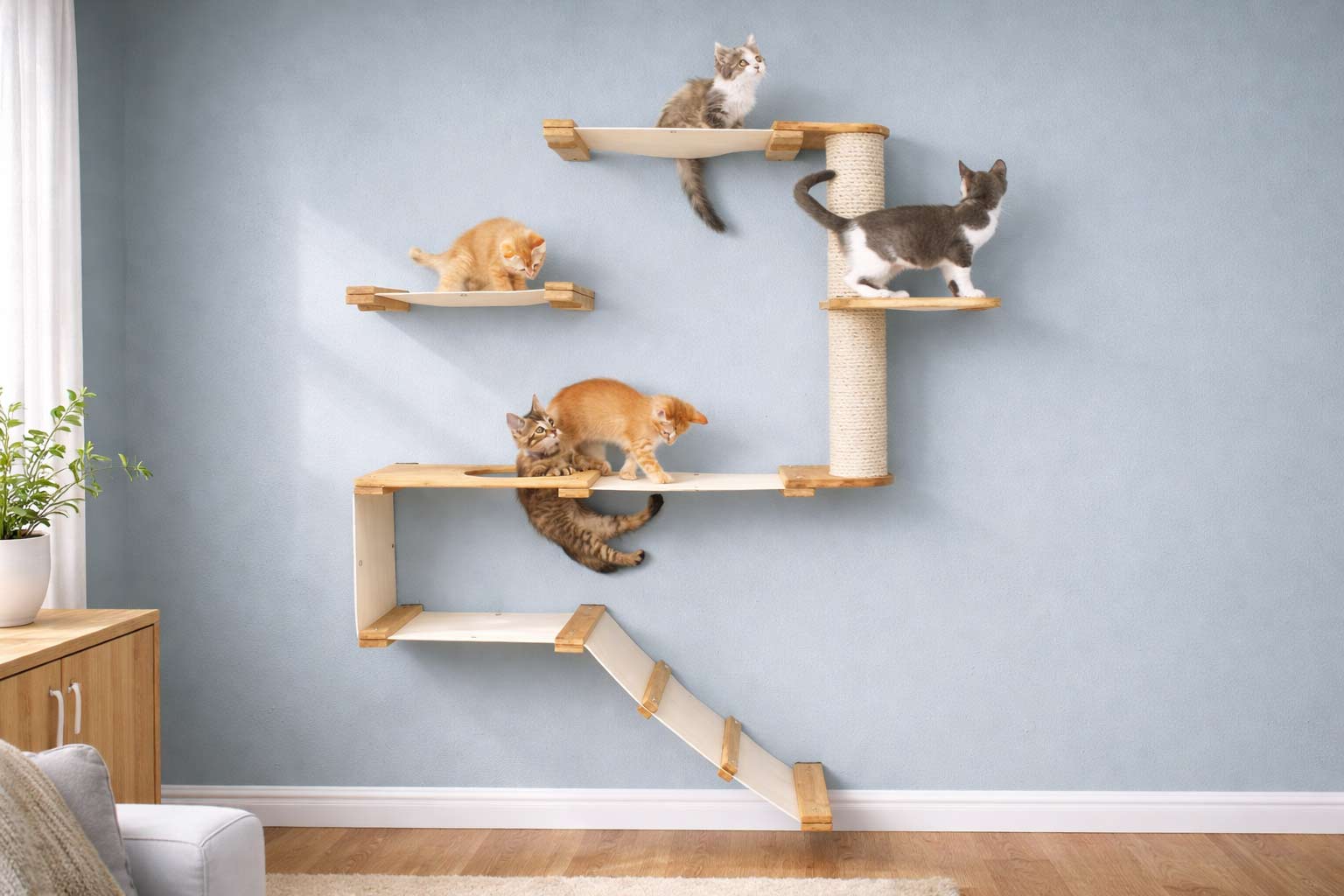 The Deluxe Cat Fort - Modern Cat Condo