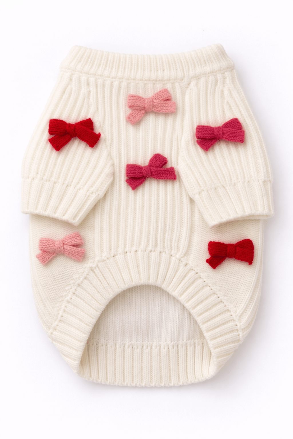 Found My Animal Bow Sweater - Red & Pink