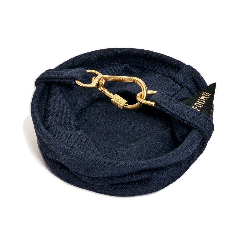 Found My Animal Midnight Cotton Canvas Collapsible Dog Water Bowl