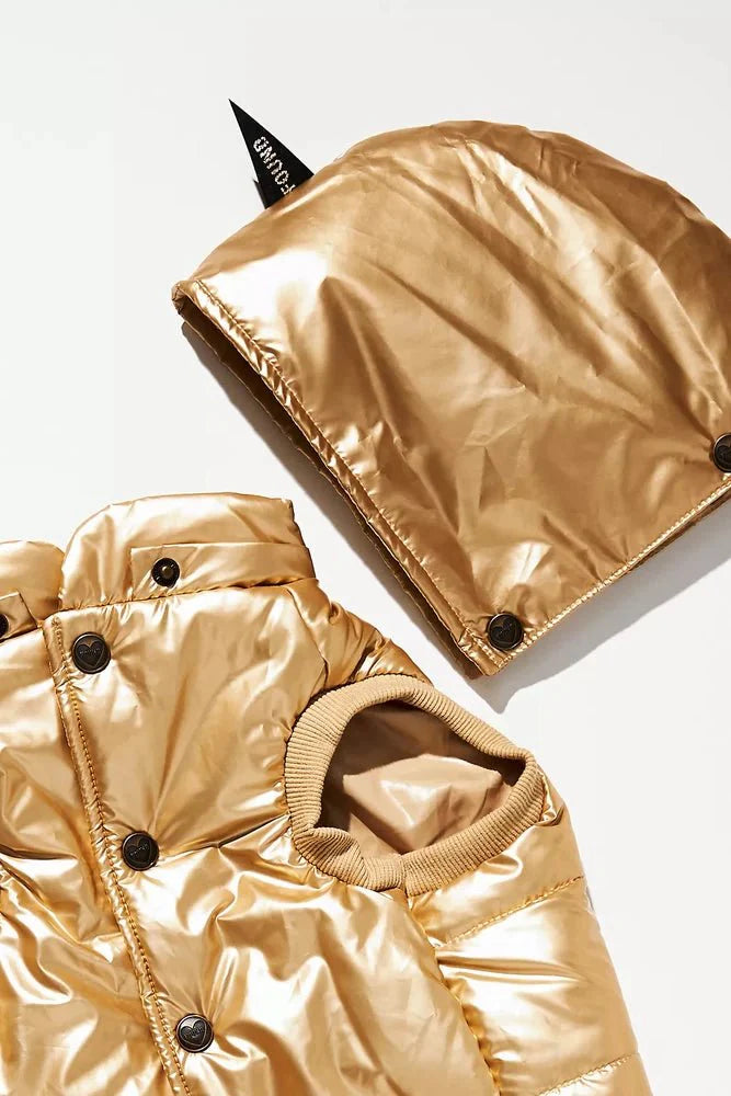 Found My Animal X Anthropologie Puffer Coat With Removable Hood, Gold