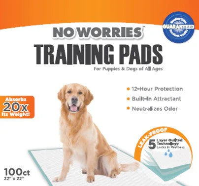 Four Paws No Worries Training Pads 22" x 22" 100 ct Box