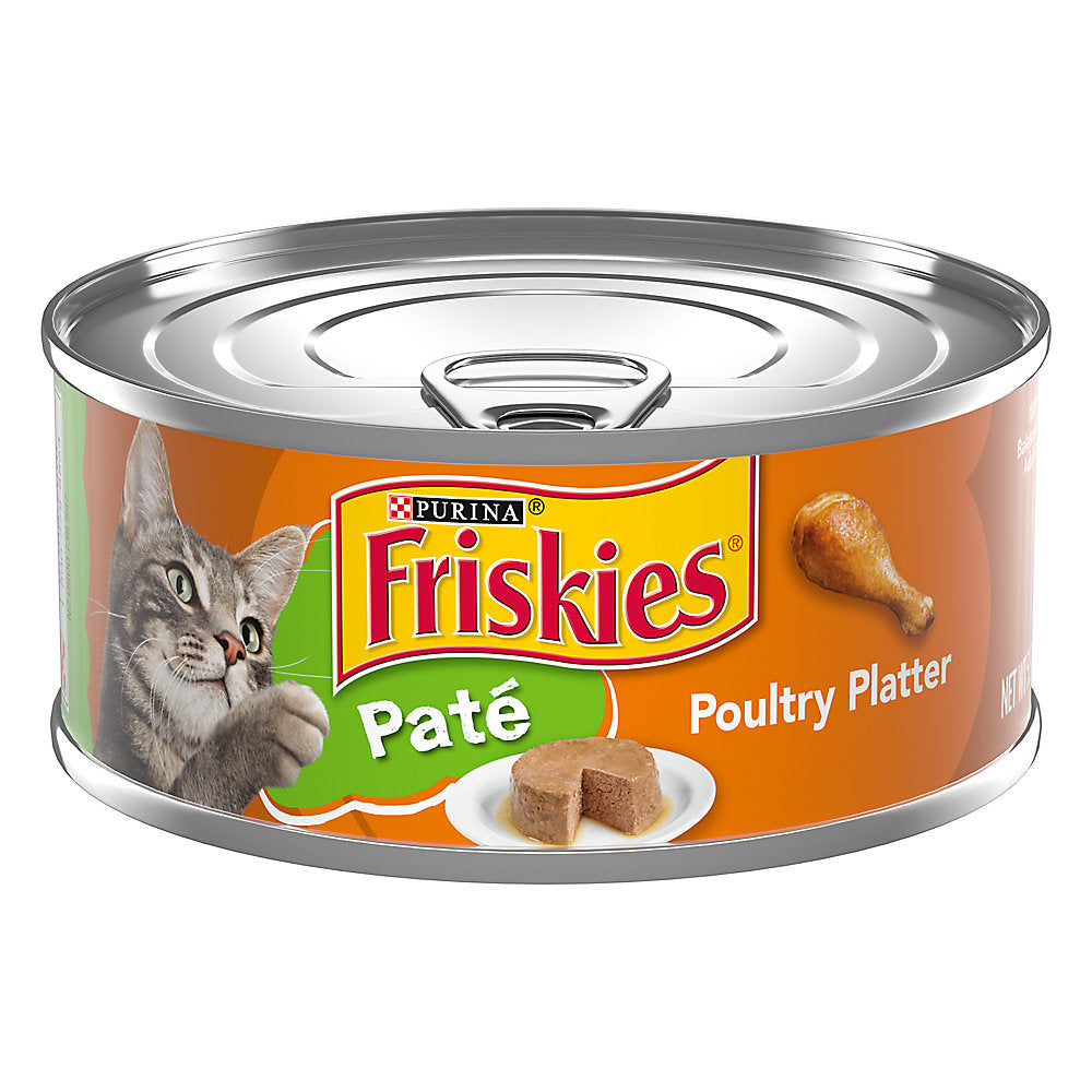 Plato de aves de corral Friskies de 5,5 oz, comida húmeda para gatos