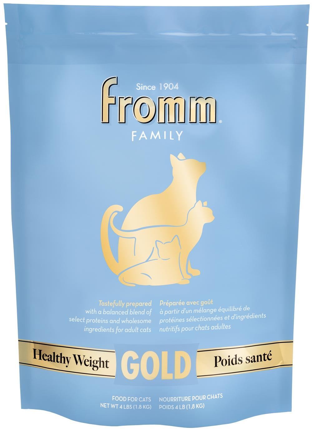 Alimento seco para gatos de peso saludable para adultos Fromm Gold de 4 lb