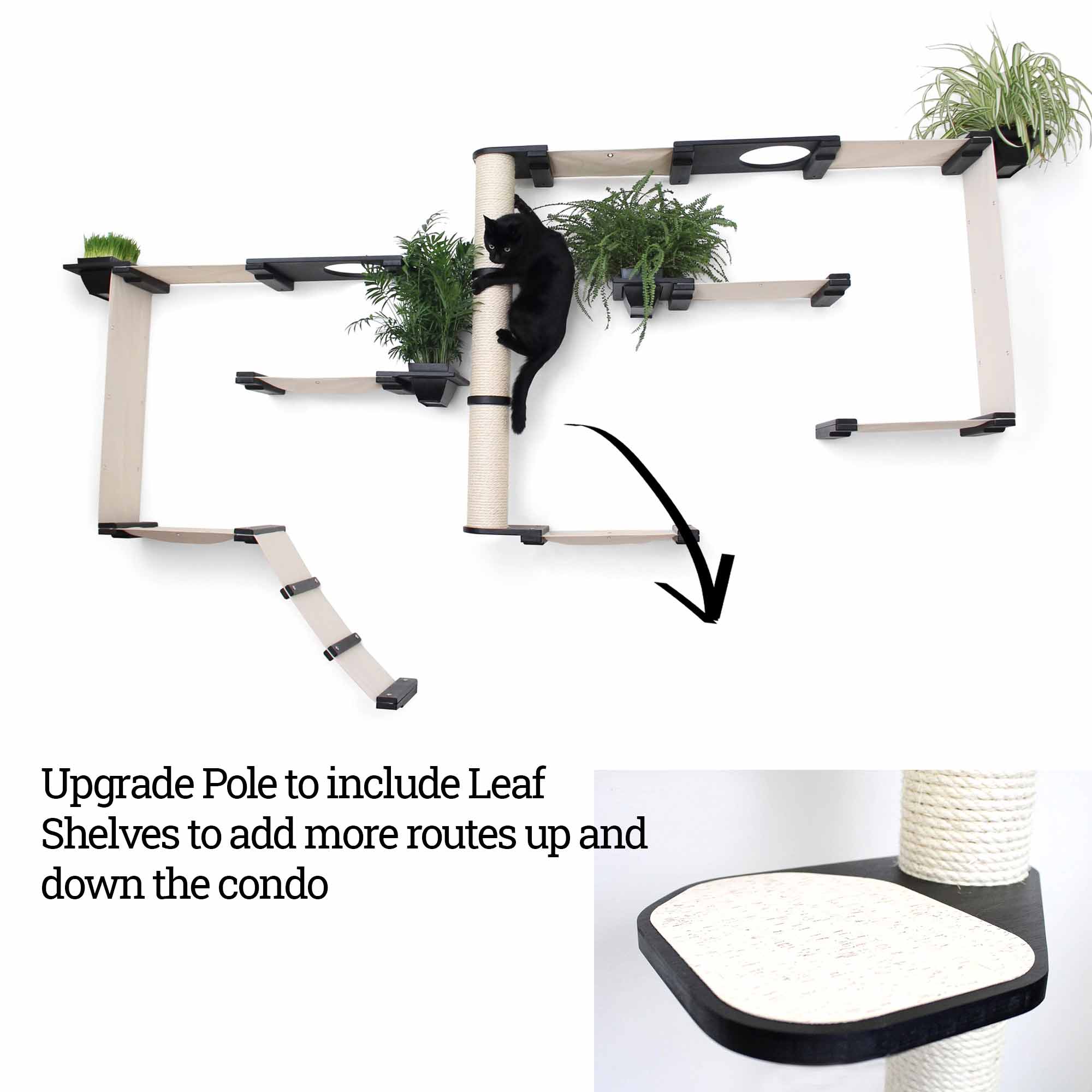 The Gardens - Modern Cat Tree with Plants