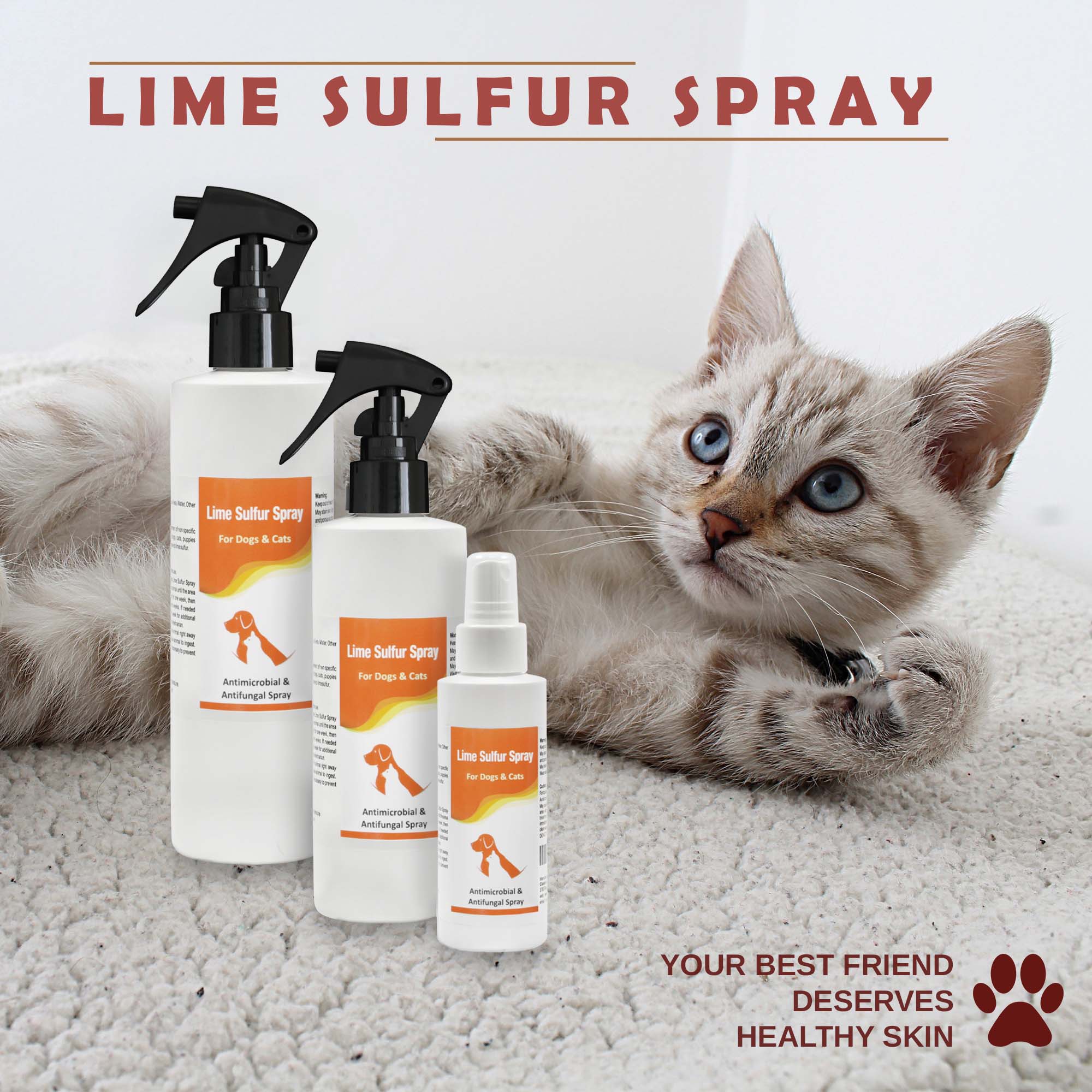 Healthy Paw Life - Lime Sulfur Pet Shampoo and Spray (8 oz each)