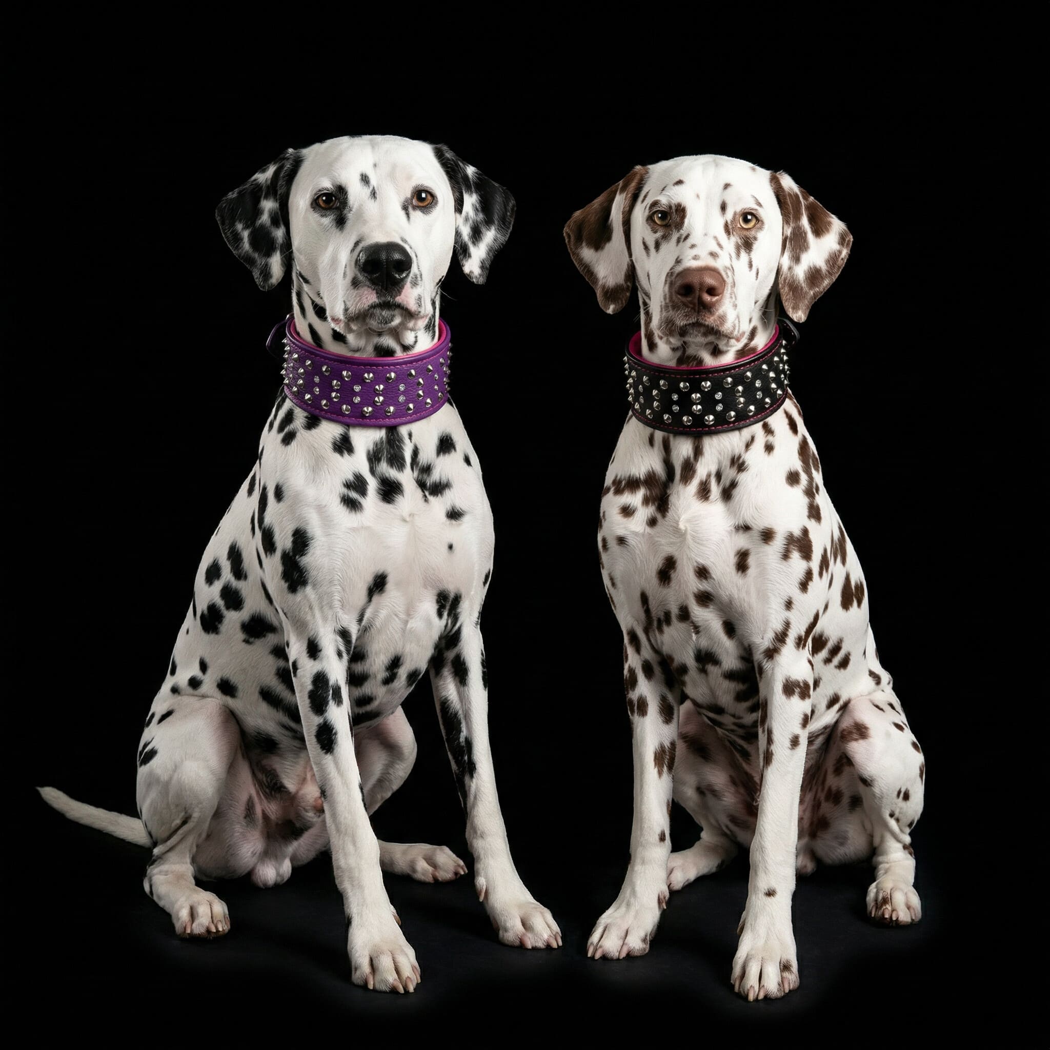 "Crystal" 2.8 inch wide soft leather collar