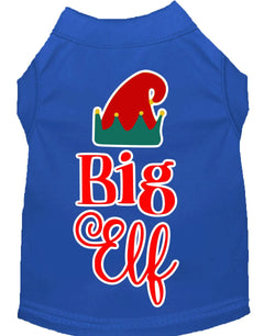 Christmas Pet Dog & Cat Shirt Screen Printed, "Big Elf"