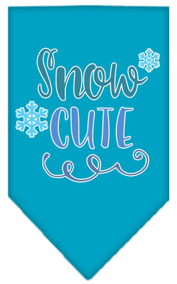 Christmas Pet and Dog Bandana Screen Printed, "Snow Cute"