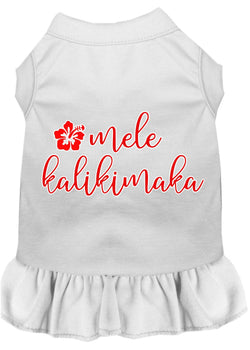 Christmas Pet Dog & Cat Dress Screen Printed, "Mele Kalikimaka"