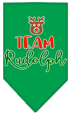 Christmas Pet and Dog Bandana Screen Printed, "Team Rudolph"